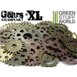 laser cut modelling jewelry figures miniatures MDF WOOD Steampunk GEARS