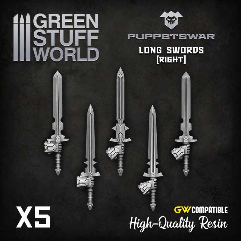 Épées longues - Droite | Articles en résine