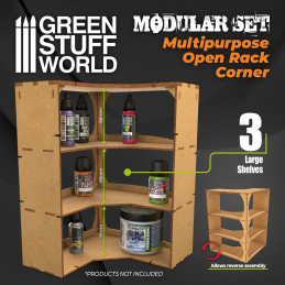 Multipurpose Open Rack - CORNER | MDF Wood Displays