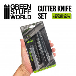 Black Hobby Knife + 10x Black spare blades | Cutting tools and accesories