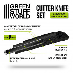 Cutter de Modelisme grand + lames noires | Outils de Coupe