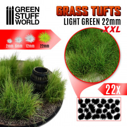 Grass TUFTS XXL - 22mm self-adhesive - LIGHT GREEN | Basing Materials
