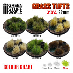Grass TUFTS XXL - 22mm self-adhesive - BURNT | Basing Materials