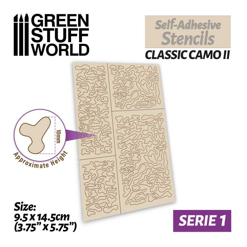 Self-adhesive stencils - Classic Camo 2 | Adhesive stencils