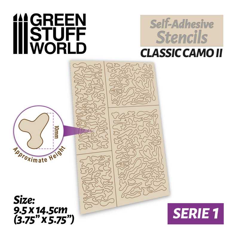 Self-adhesive stencils - Classic Camo 2 | Adhesive stencils