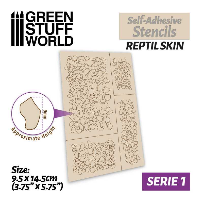Self-adhesive stencils - Reptil skin | Adhesive stencils