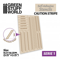 Self-adhesive stencils - Caution Strips | Adhesive stencils