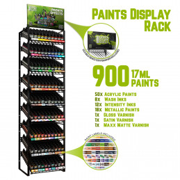 GSW Paint Display Rack - Artistic, Wash, Intensity, Metal and Varnish | Paint Displays Metals