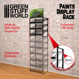 GSW Paint Display Rack - Acrylfarben, Waschtinten, Intensitätstinten, Metallfarben und Lack | Farbdisplays aus Metall