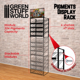 GSW Pigment Display Rack - Pigmente, Pulver, Texturen und Effekte | Farbdisplays aus Metall