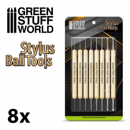 Set 8x Herramientas STYLUS Burnishers Herramientas Metalicas