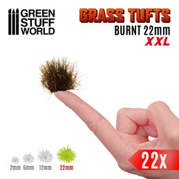 Grass TUFTS XXL - 22mm self-adhesive - BURNT | Basing Materials