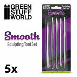 5x Modellierwerkzeug Set - SMOOTH | Metall werkzeuge