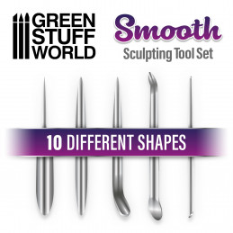 5x Modellierwerkzeug Set - SMOOTH | Metall werkzeuge