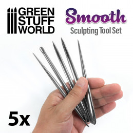 5x Modellierwerkzeug Set - SMOOTH | Metall werkzeuge