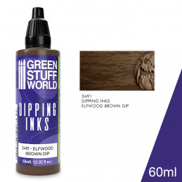 Peintures Dipping inks 60 ml - ELFWOOD BROWN DIP | Peintures Dipping inks