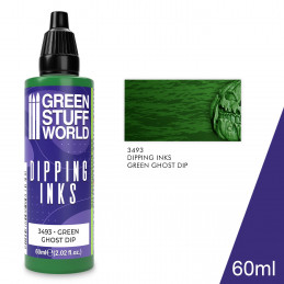 Peintures Dipping inks 60 ml - GREEN GHOST DIP | Peintures Dipping inks