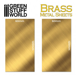 Metallfolie - MESSING 60x120mm (Pack x2) | Messing