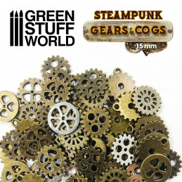 Set SteamPunk RUEDAS 85 gr. *** 15 mm Ruedas y Engranajes