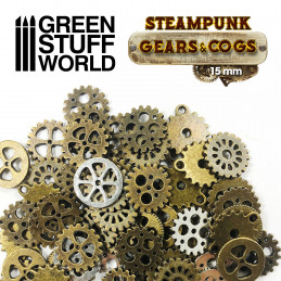 SteamPunk GEARS and COGS Beads 85gr *** 15 mm