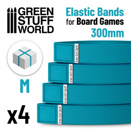 Elastische Bänder für Brettspiele 300mm - Pack x4 | Elastische Bänder für Brettspiele