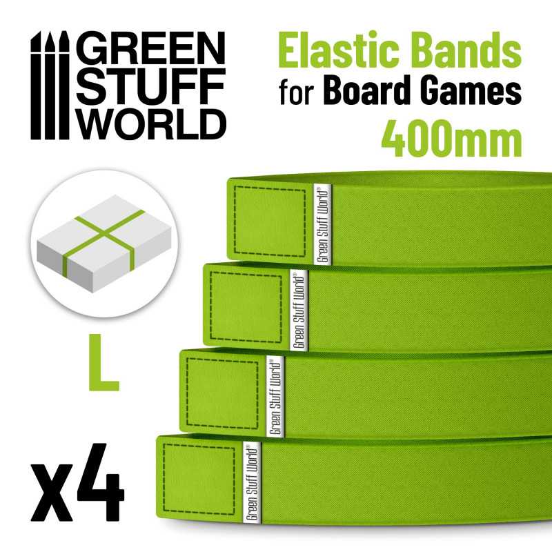 Elastic Bands for Board Games 400mm - Pack x4 | Elastic Bands for Board Games