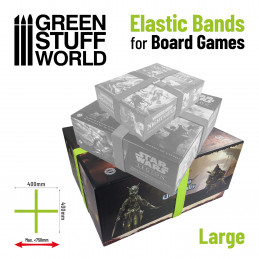 Elastische Bänder für Brettspiele 400mm - Pack x4 | Elastische Bänder für Brettspiele