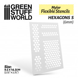 Plantillas Flexibles - HEXAGONOS S (6mm) Plantillas Aerografia Flexibles