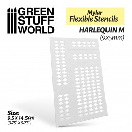 Pochoirs flexibles - ARLEQUIN M (9x5mm) | Pochoirs flexibles