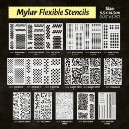 Flexible Stencils - HARLEQUIN L (11x7mm) | Stencils for Airbrushing