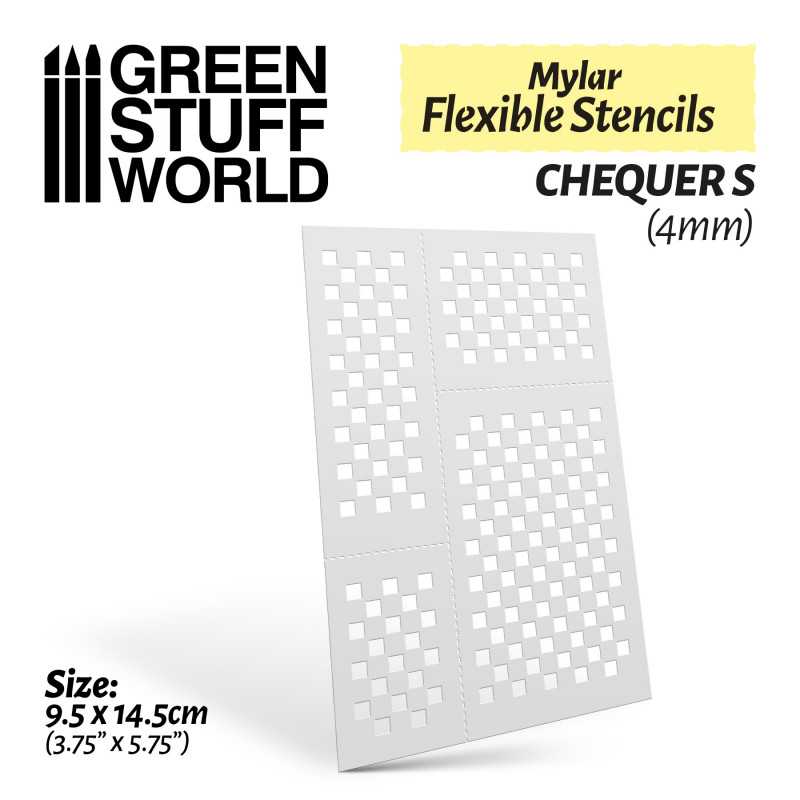 Flexible Stencils - CHEQUER S (4mm) | Flexible stencils