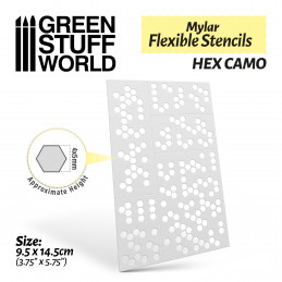 Pochoirs flexibles - Camouflage hexagonal (4x5mm) | Pochoirs flexibles