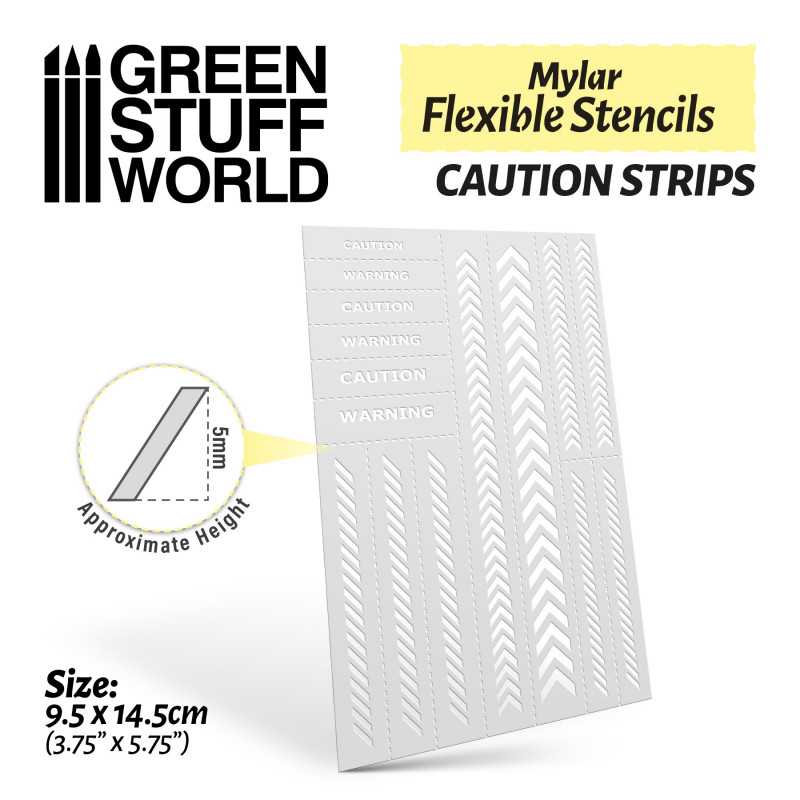 Flexible Stencils - Caution Strips (5mm aprox.) | Flexible stencils