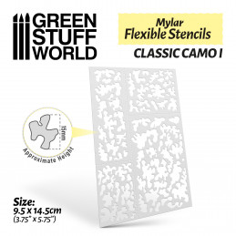 Pochoirs flexibles - Camouflage classique 1 (15mm environ) | Pochoirs flexibles