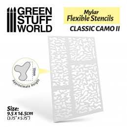 Medium Resin Mold Set in silicone, with cropping template (stencil)