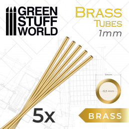 Brass Tubes 1mm | Brass round profiles 1mm