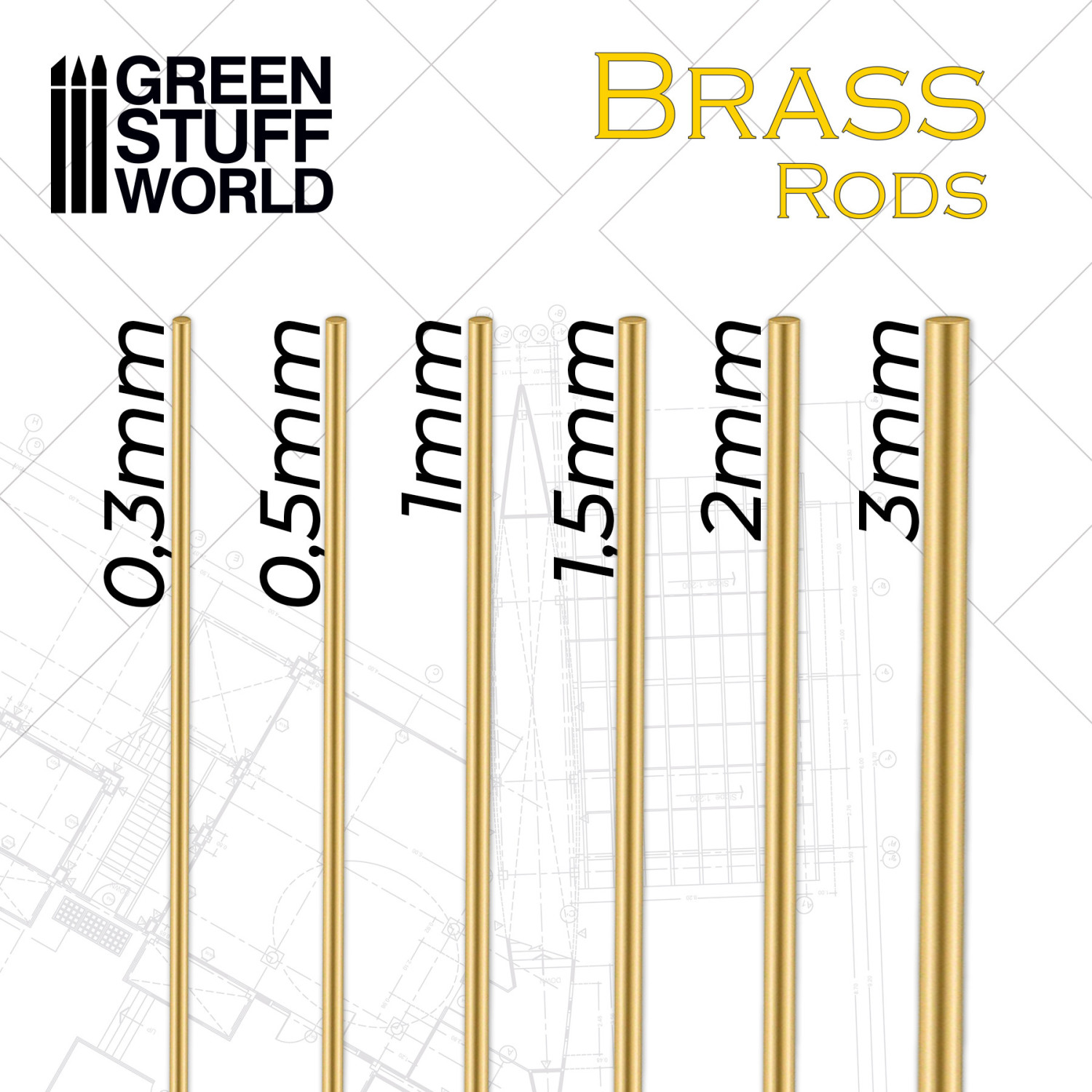 4 Tiges Rondes En Laiton Massif - 5 Mm X 250 Mm - Barre De Tour, Stock Pour Bricolage Et Modelisme
