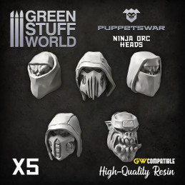 Ninja Orc Heads | Heads and helmets