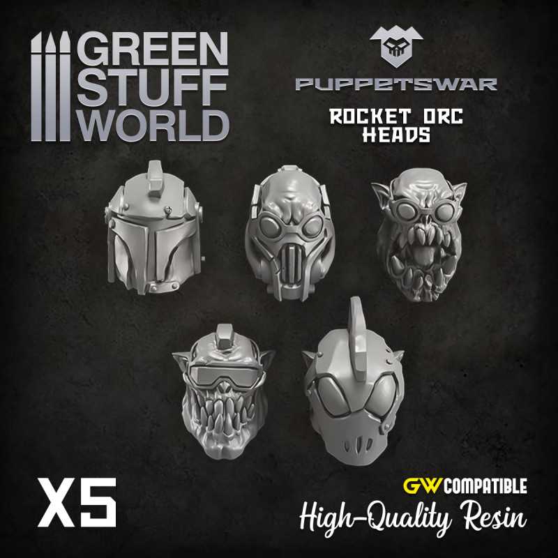 Puppetswar - Orc Heads 2 | Heads and helmets