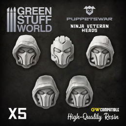 Puppetswar - Ninja Veteran Heads | Heads and helmets