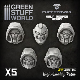 Puppetswar -Ninja Reaper Heads | Heads and helmets