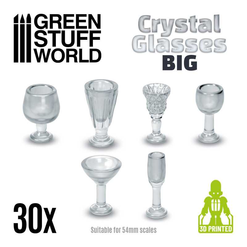 Crystal Glasses - Big Cups | Transparent resin bits