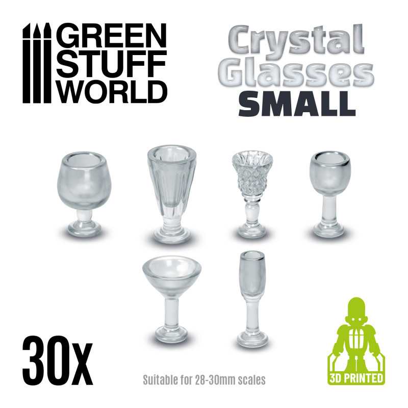 Crystal Glasses - Small Cups | Transparent resin bits Crystal Glasses - Small Cups | Transparent resin bits