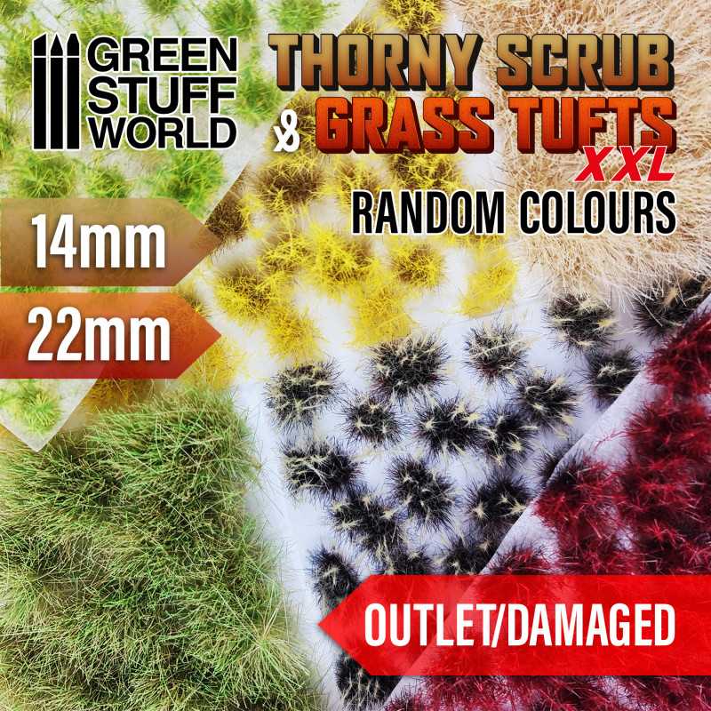 Grass TUFTS - self-adhesive - OUTLET / DAMAGED - NATURAL COLOURS