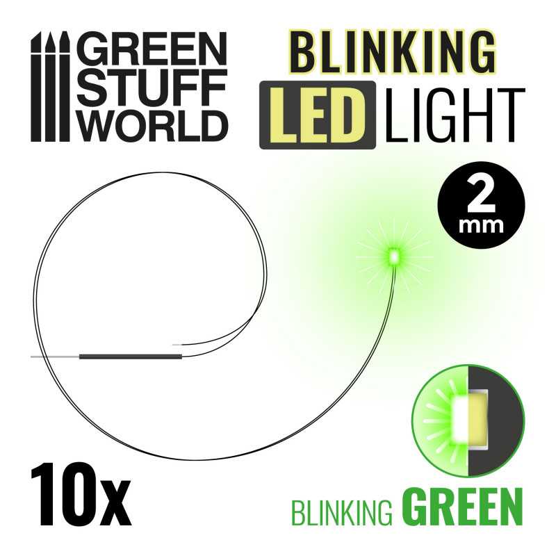 Luci LED INTERMITTENTI - VERDE - 2mm | Luci LED 2mm Luci LED INTERMITTENTI - VERDE - 2mm | Luci LED 2mm