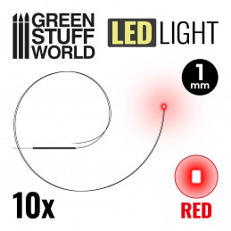 Rote LED-Leuchten - 1mm