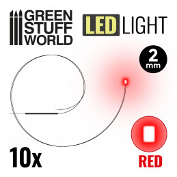 Rote LED-Leuchten - 2mm