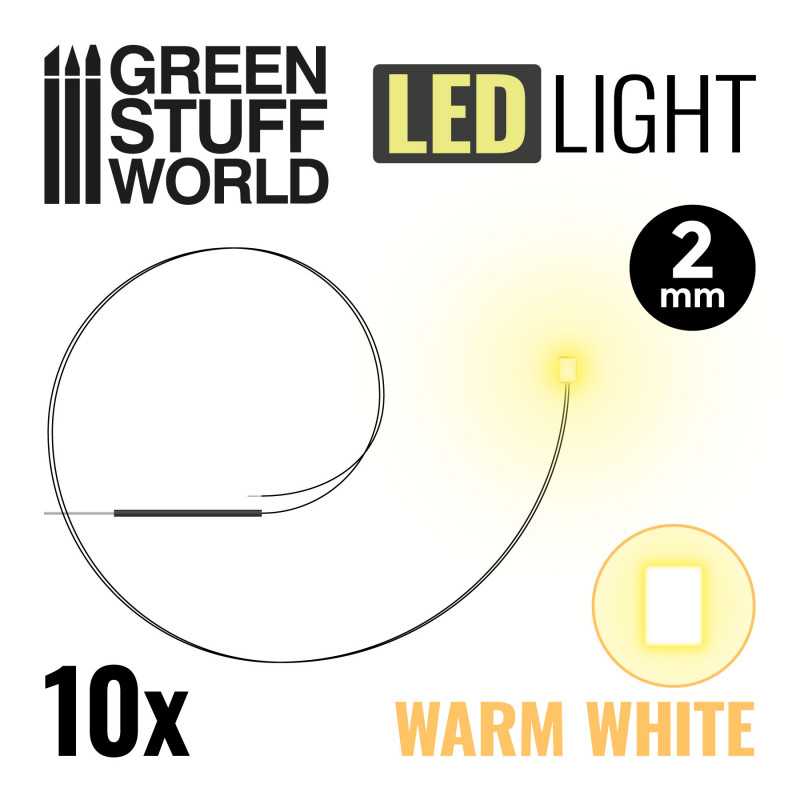 Warmes Weißes LED-Leuchten - 2mm
