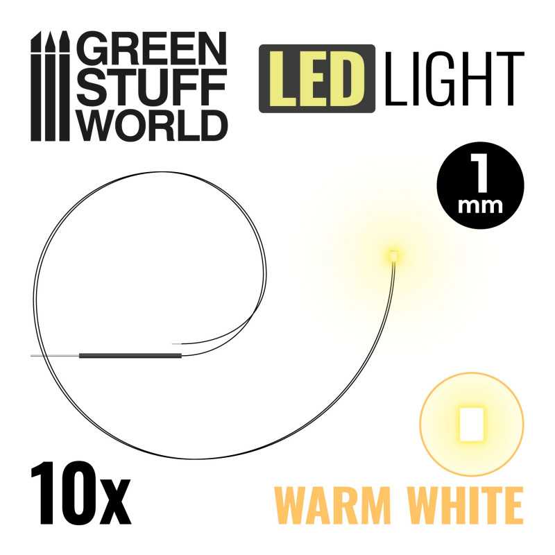 Warmes Weißes LED-Leuchten - 1mm