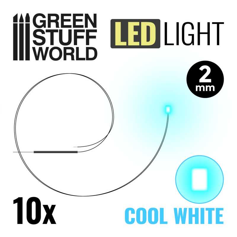 Kaltweiße LED-Leuchten - 2mm